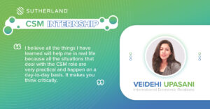 Sutherland CSM Internship Veidehi